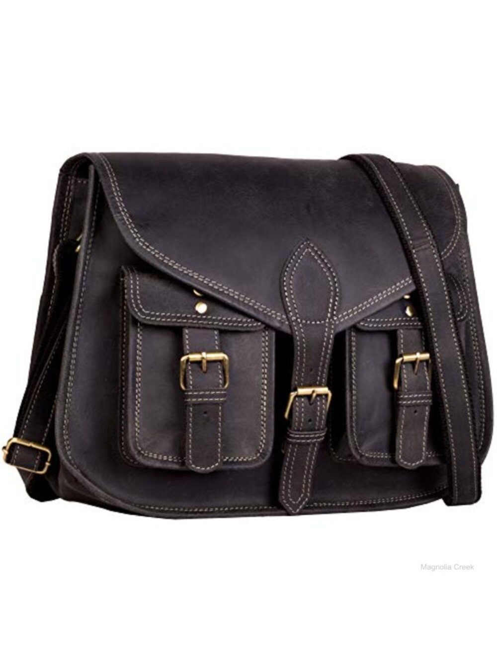 Handcrafted Buffalo Leather Satchel Crossbody Purse Tote